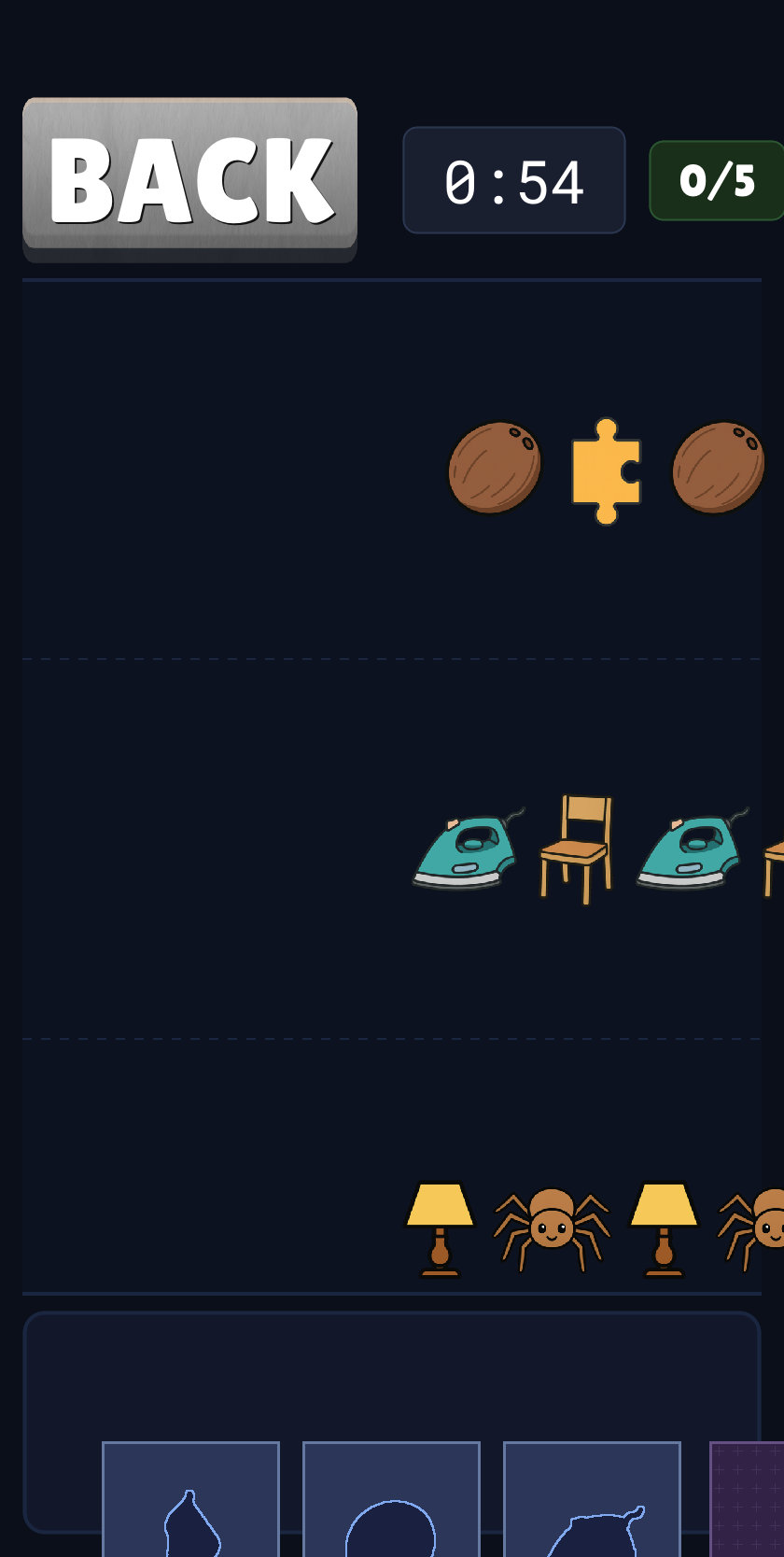 Matching silhouettes gameplay